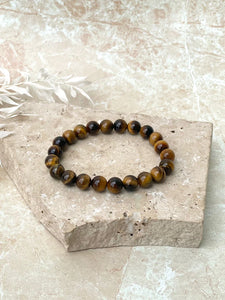 Tigers Eye Beaded Bracelet 8mm