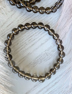 Smokey Quartz Beaded Bracelet